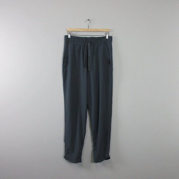 Spanx On the Move Women's Tapered Pants L Tall Blue Stretch Workouts Gym 200 - Picture 1 of 11